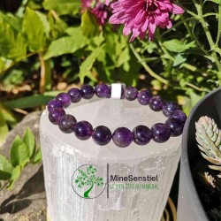 bracelet améthyste 10mm