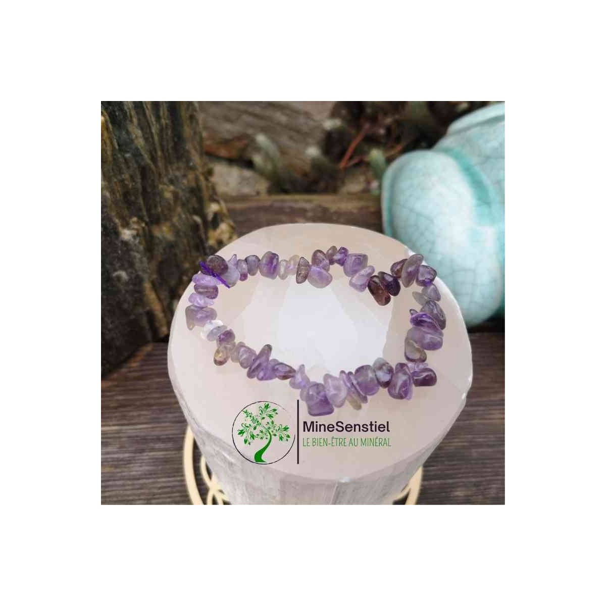 Bracelet améthyste baroque