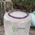 Bracelet améthyste boule 4mm