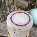 Bracelet améthyste boule 4mm