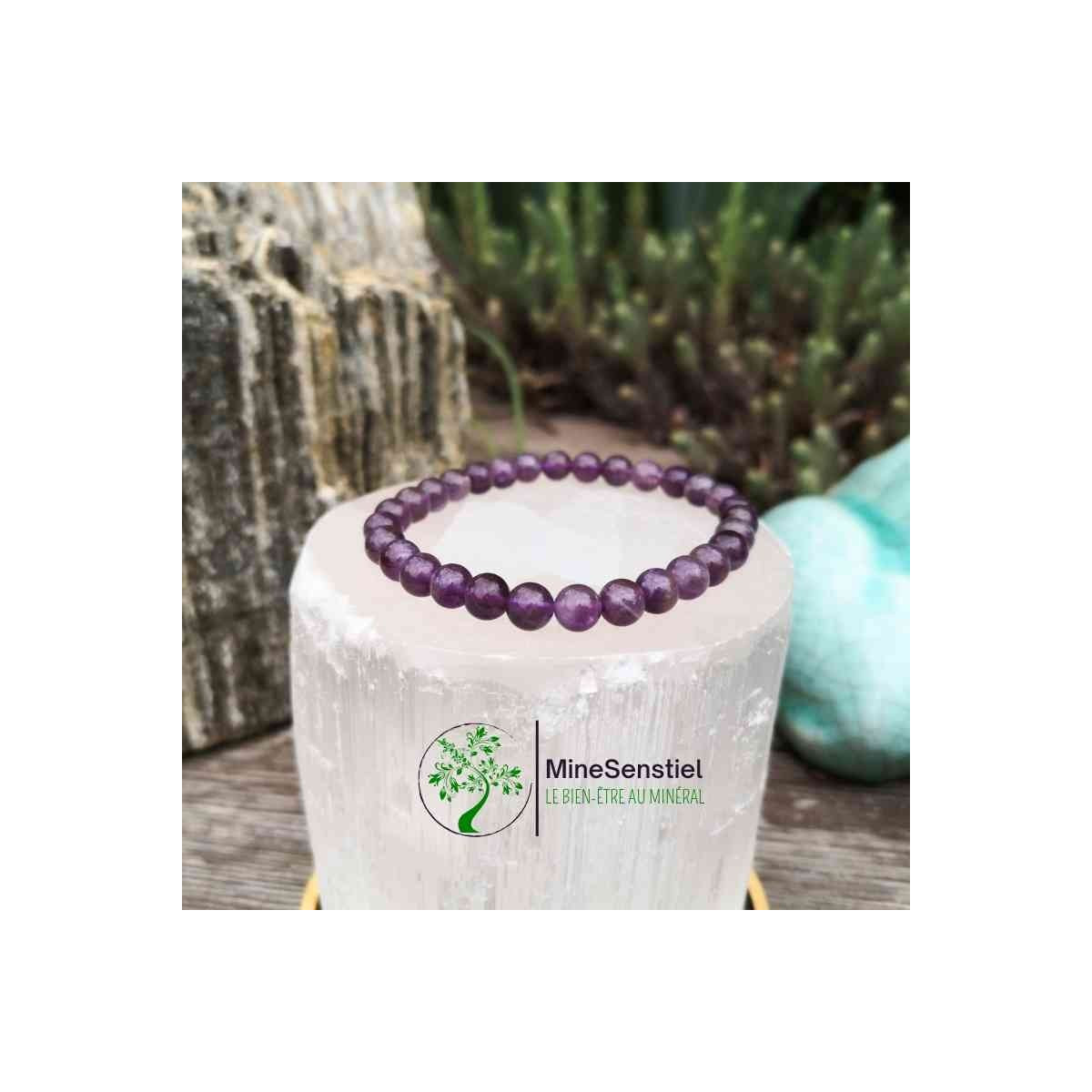 bracelet améthyste 6mm