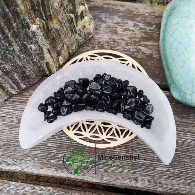 Mini pierre roulée tourmaline noire