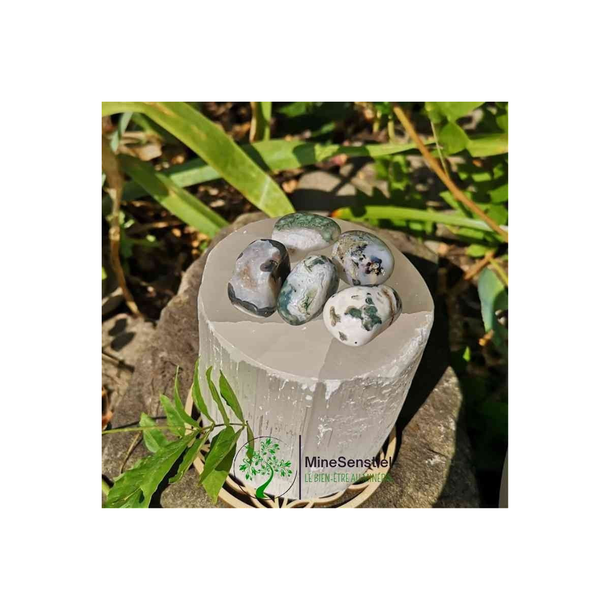 Pierre roulée agate druzy