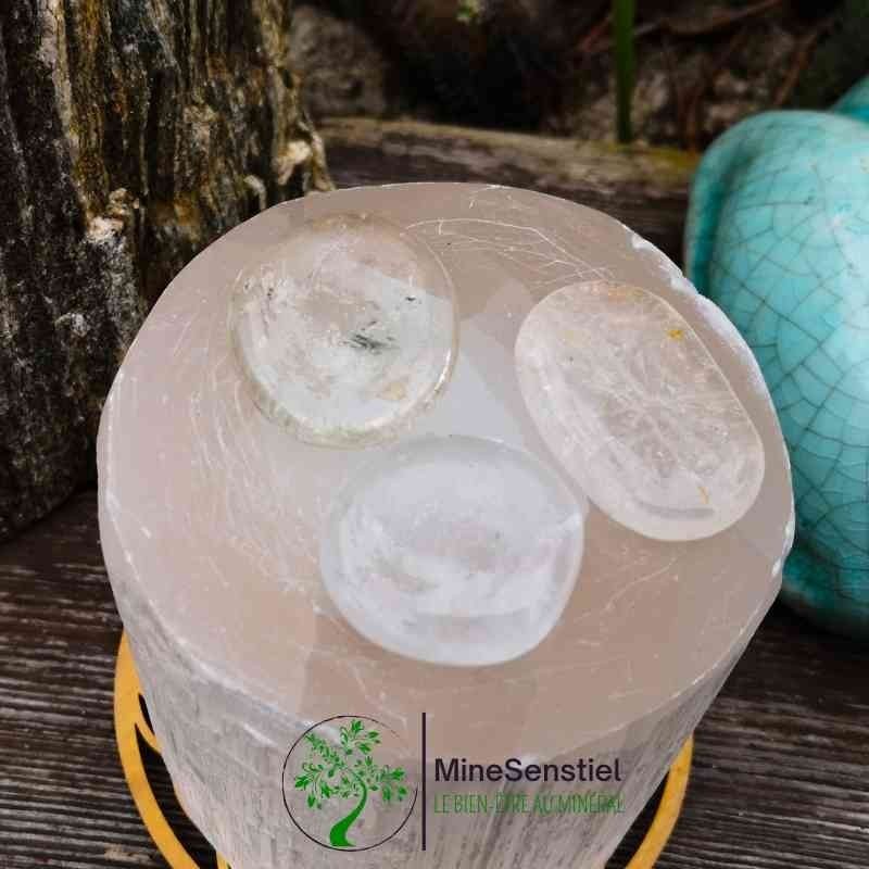 Galet plat cristal de roche