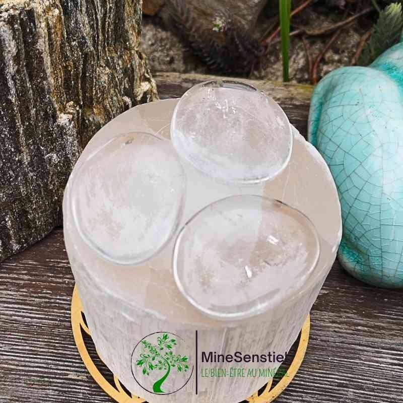 Galet plat cristal de roche