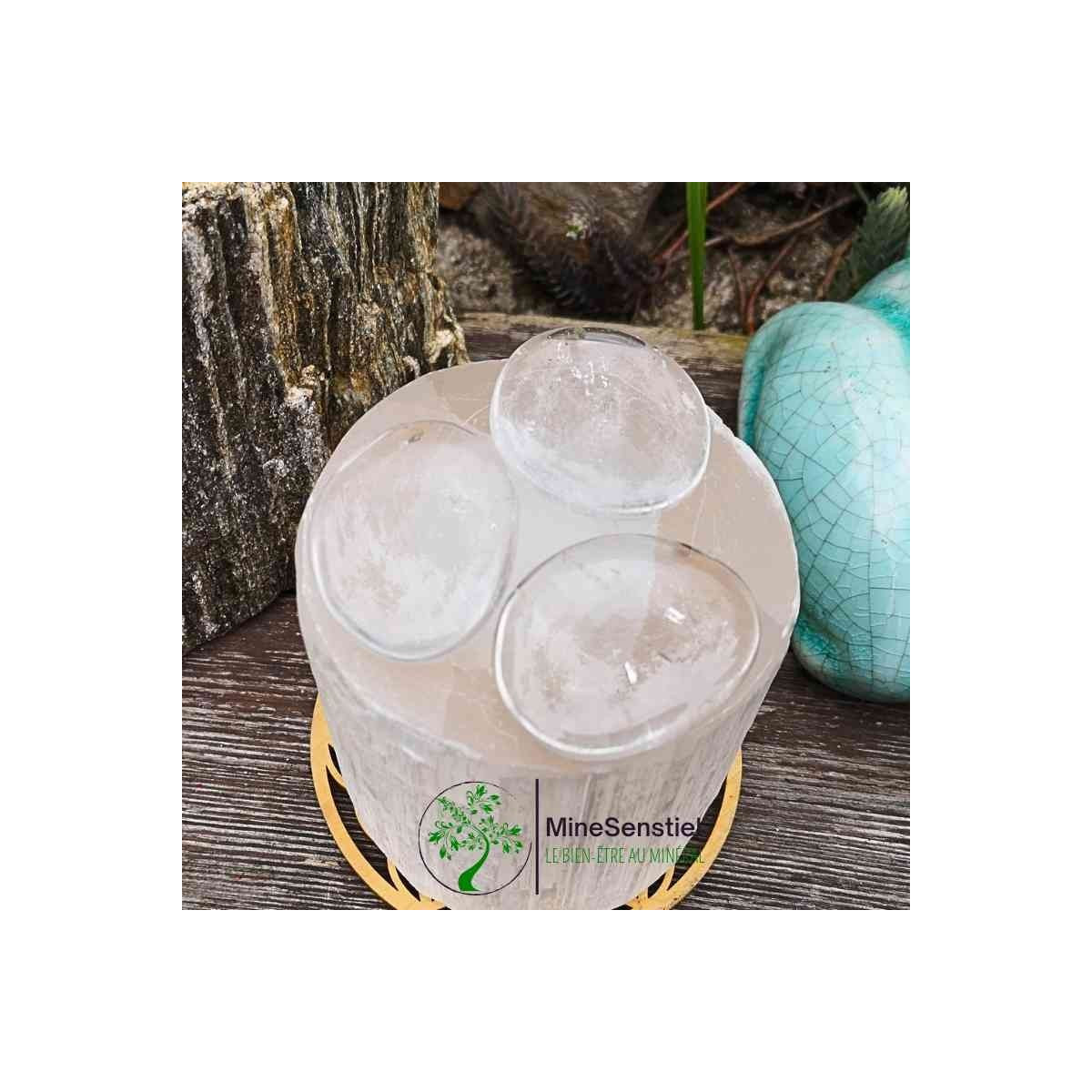 Galet plat cristal de roche