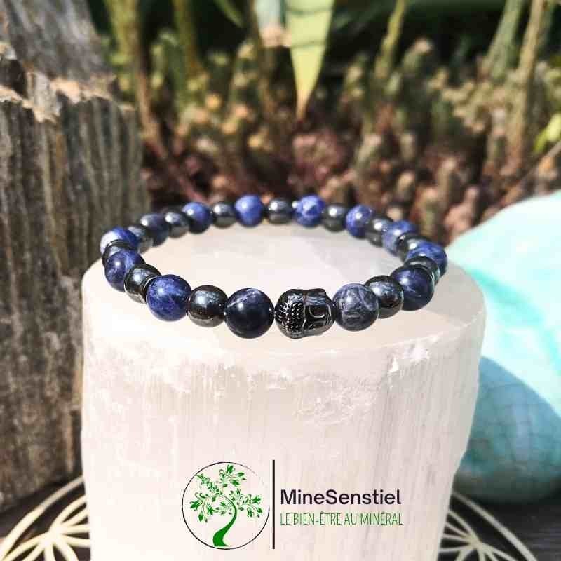 Bracelet Homme sodalite et hématite