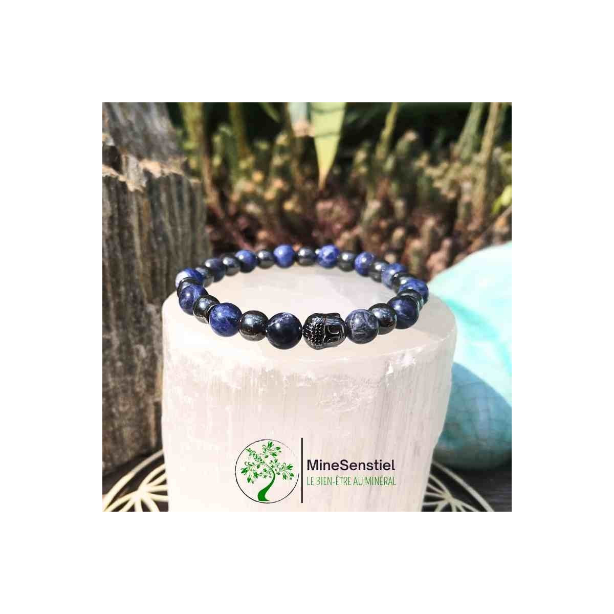 Bracelet Homme sodalite et hématite