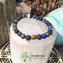 Bracelet homme lapis lazuli, pierre de lave et pyrite
