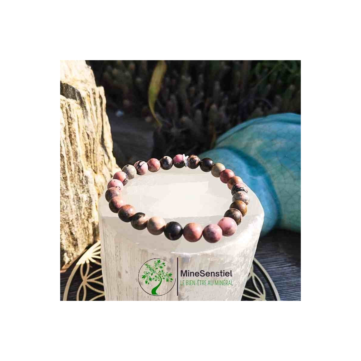 Bracelet homme rhodonite