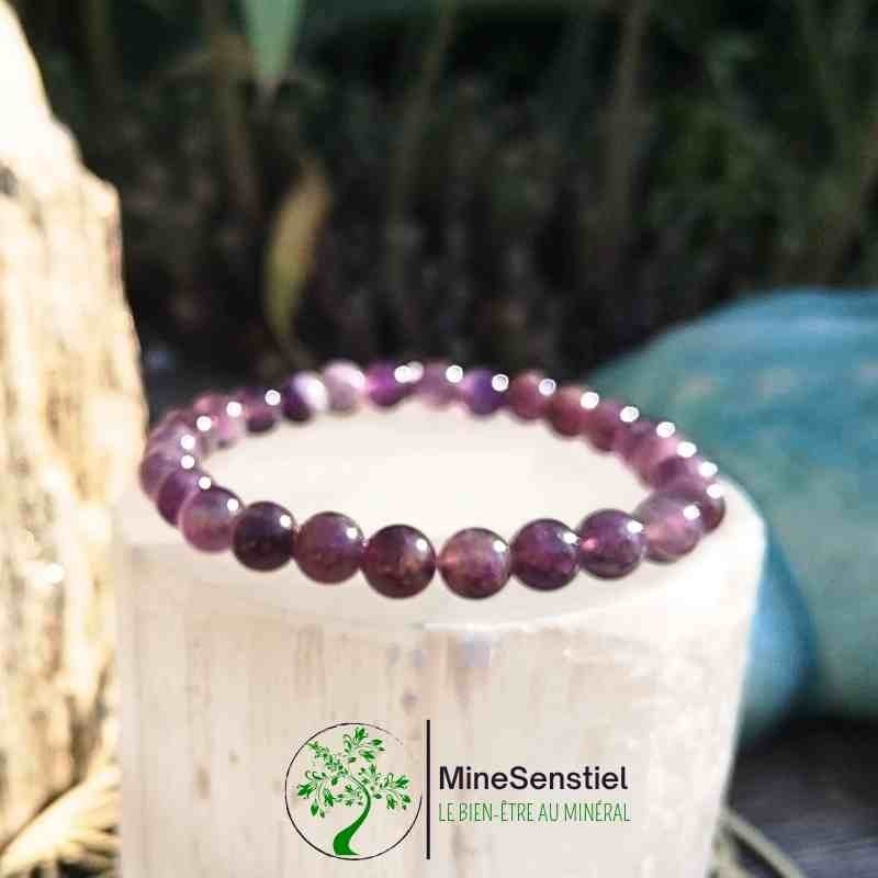 Bracelet améthyste homme