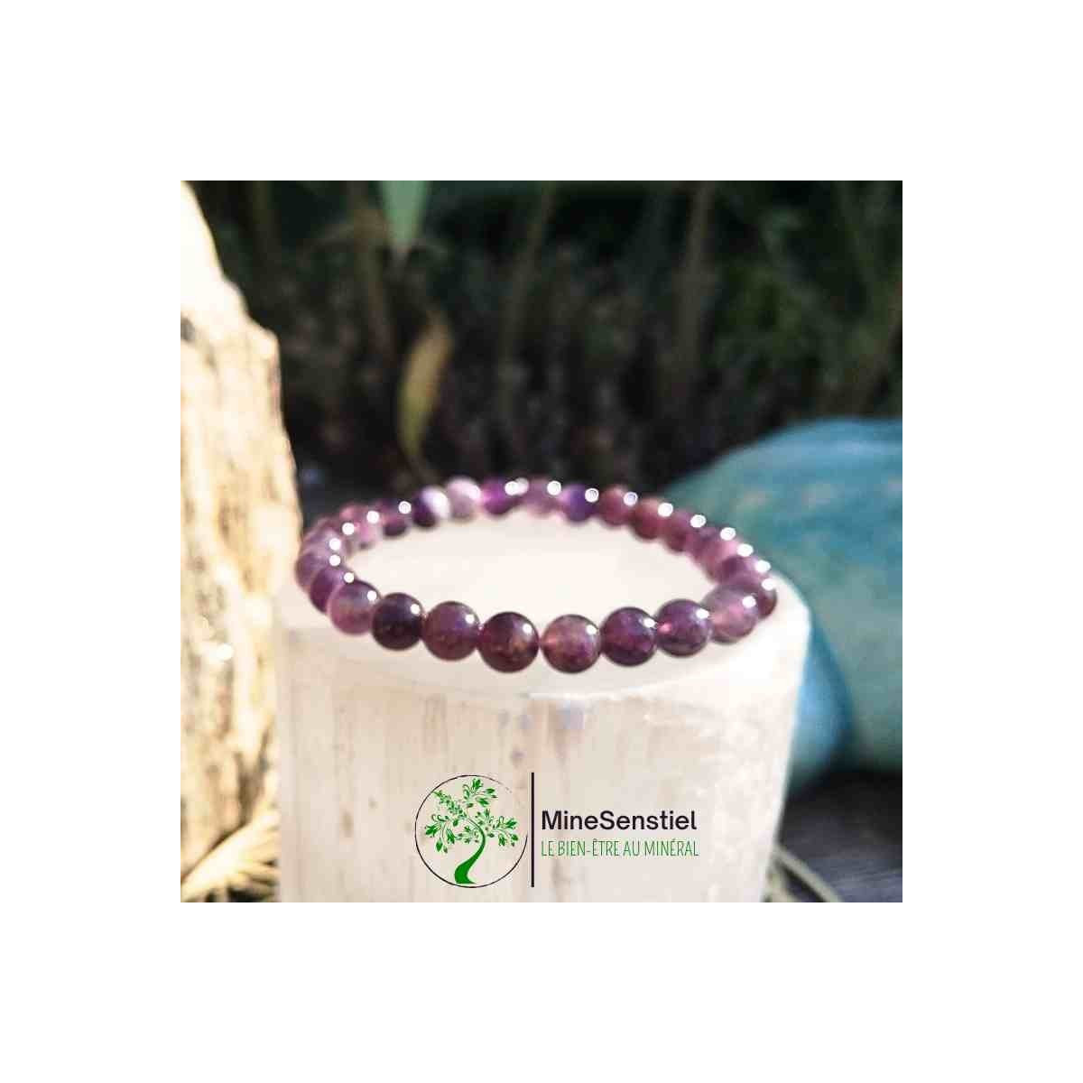 Bracelet améthyste homme