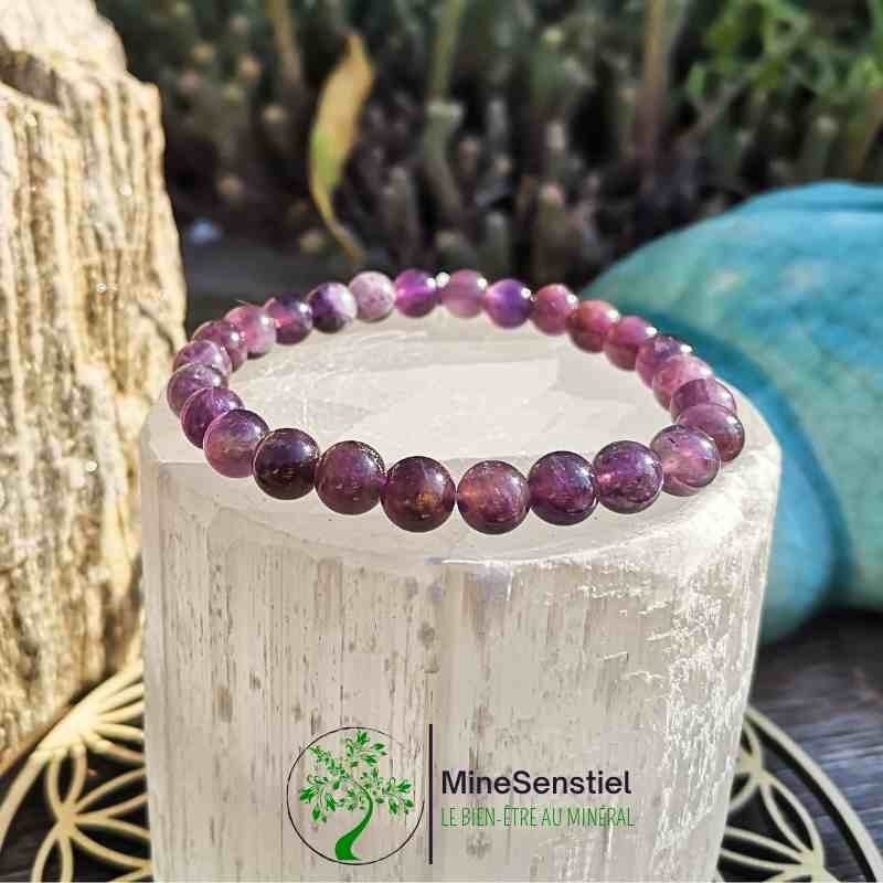 Bracelet homme améthyste