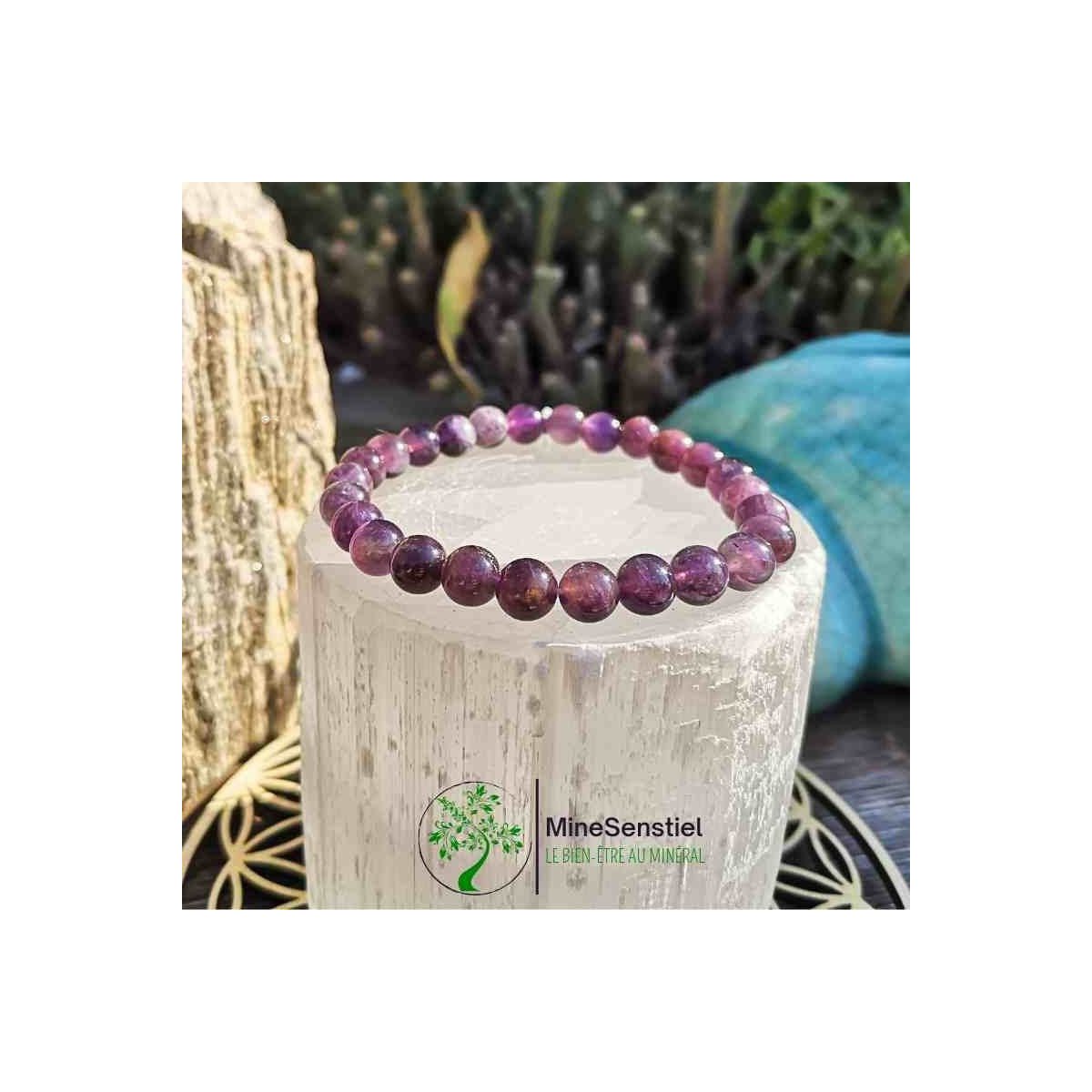 Bracelet homme améthyste