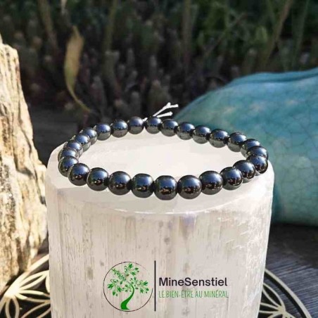 Bracelet hématite homme
