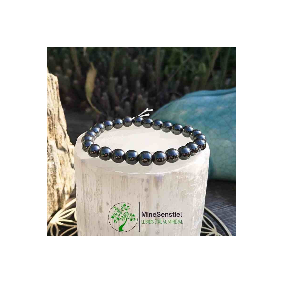 Bracelet hématite homme