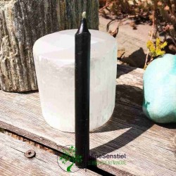 Bougie noire chandelle 13 cm rituel