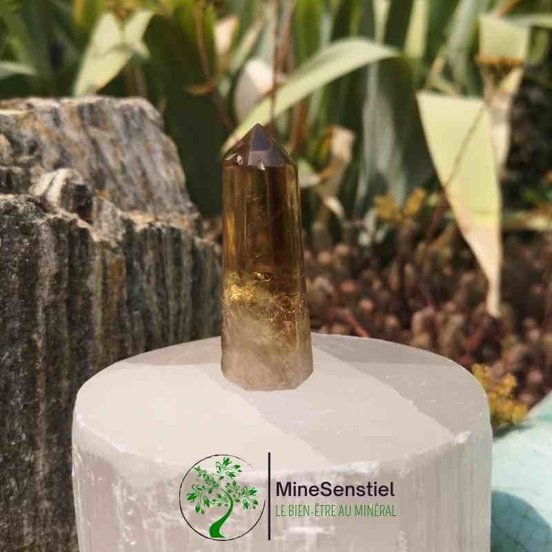 Pointe citrine naturelle