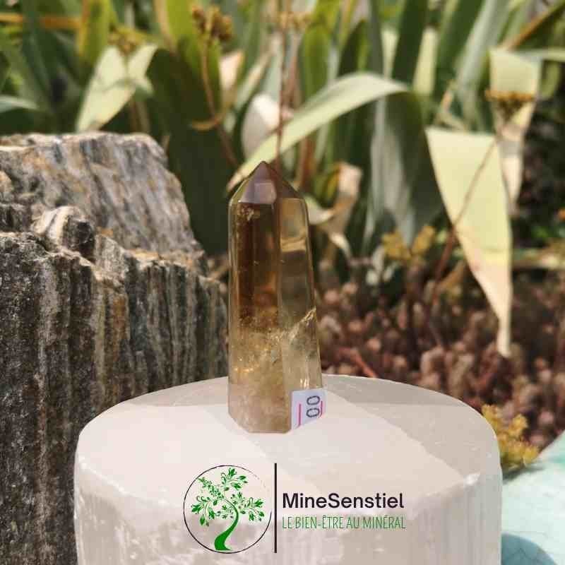 Pointe citrine naturelle