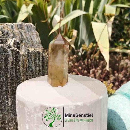 Pointe citrine naturelle