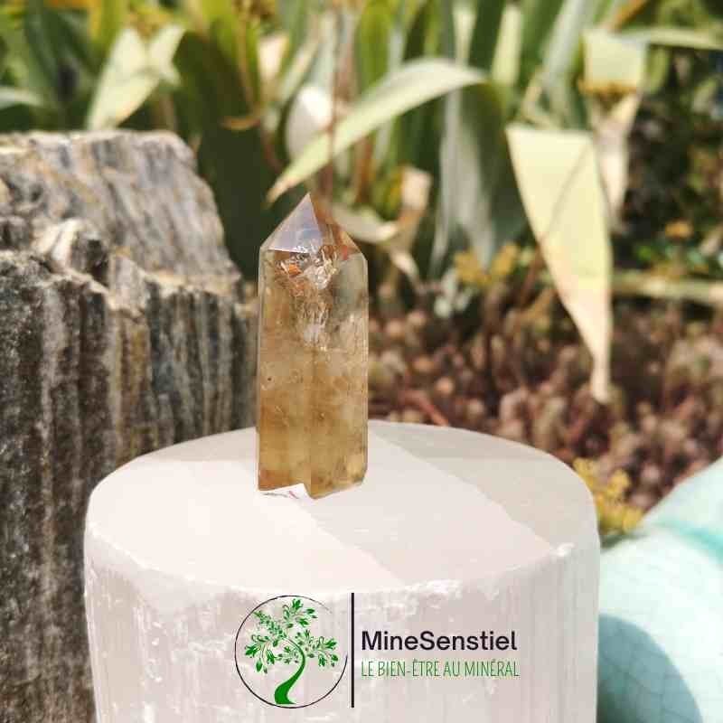 Pointe citrine naturelle