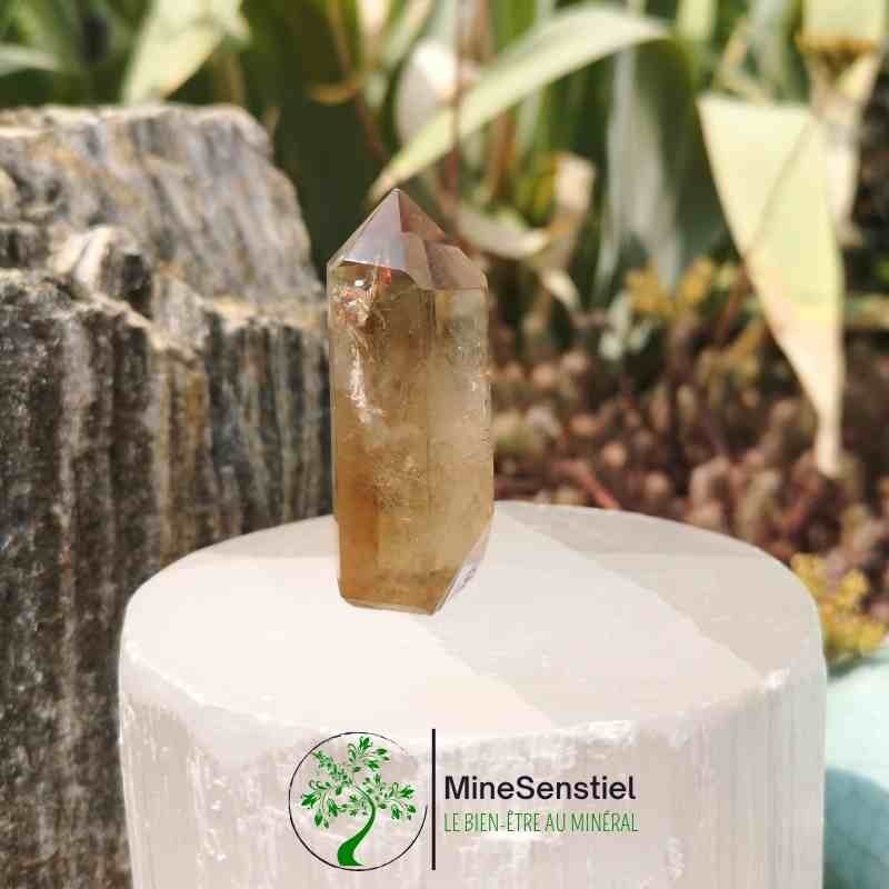 Pointe citrine naturelle