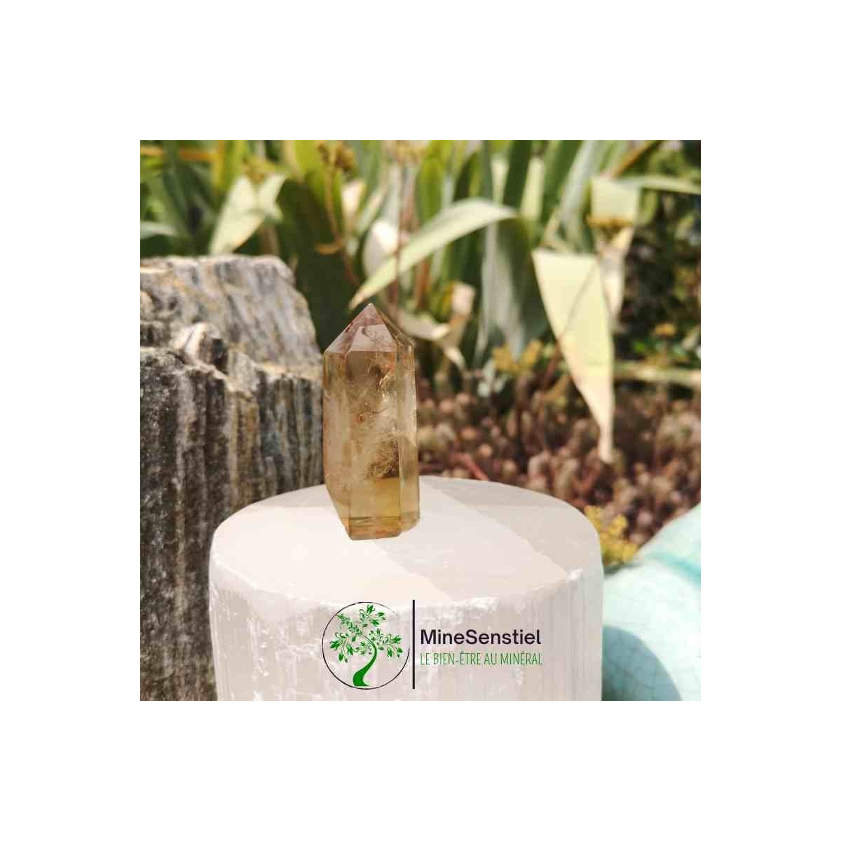 Pointe citrine naturelle