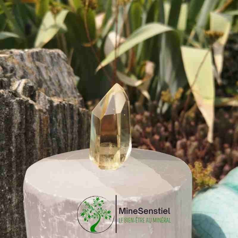 Pointe citrine naturelle