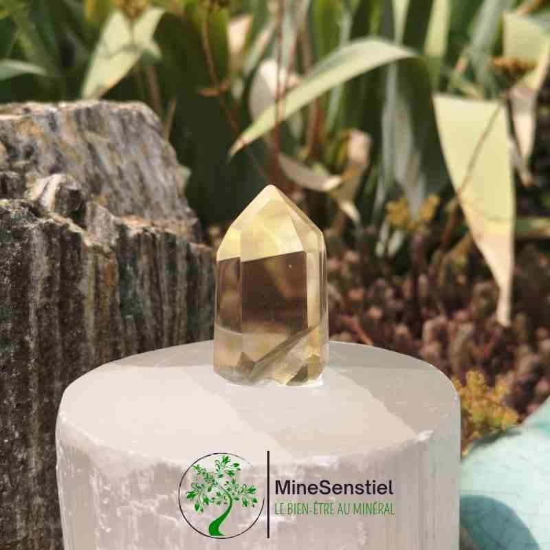 Pointe citrine naturelle