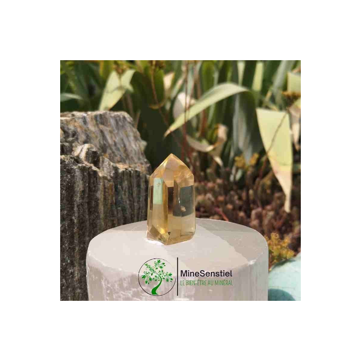 Pointe citrine naturelle