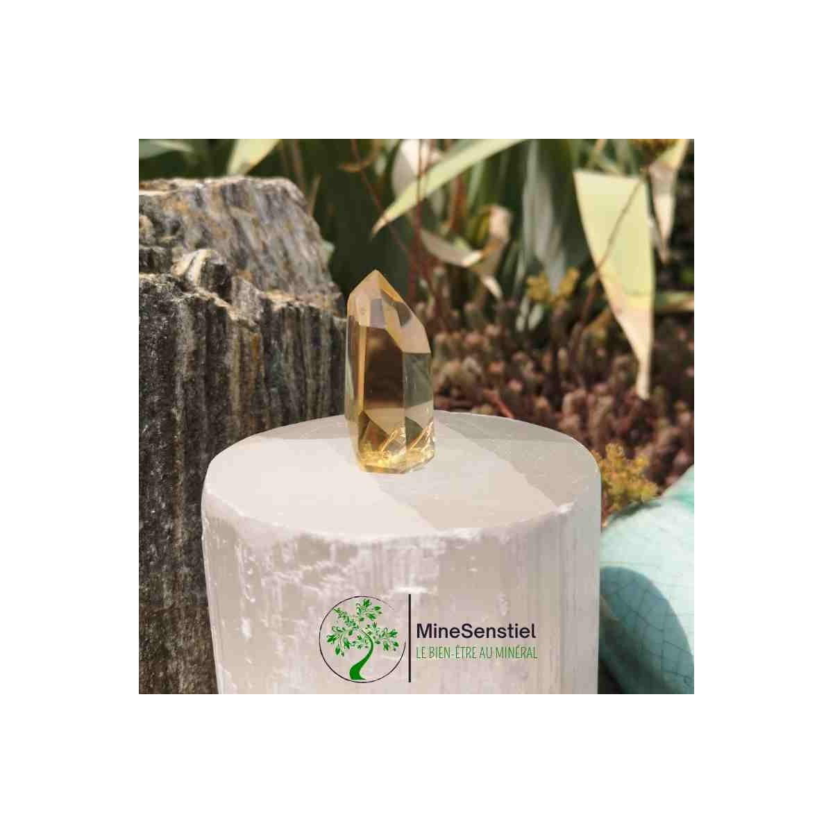 Pointe citrine naturelle