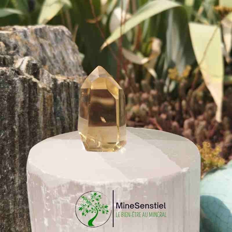 Pointe citrine véritable