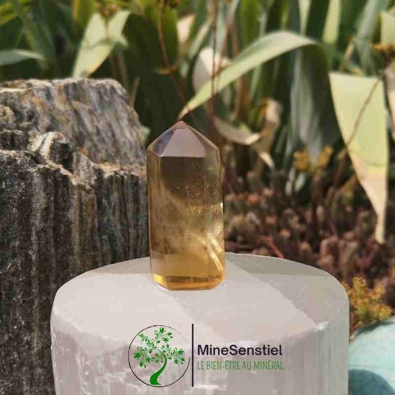 Pointe citrine naturelle