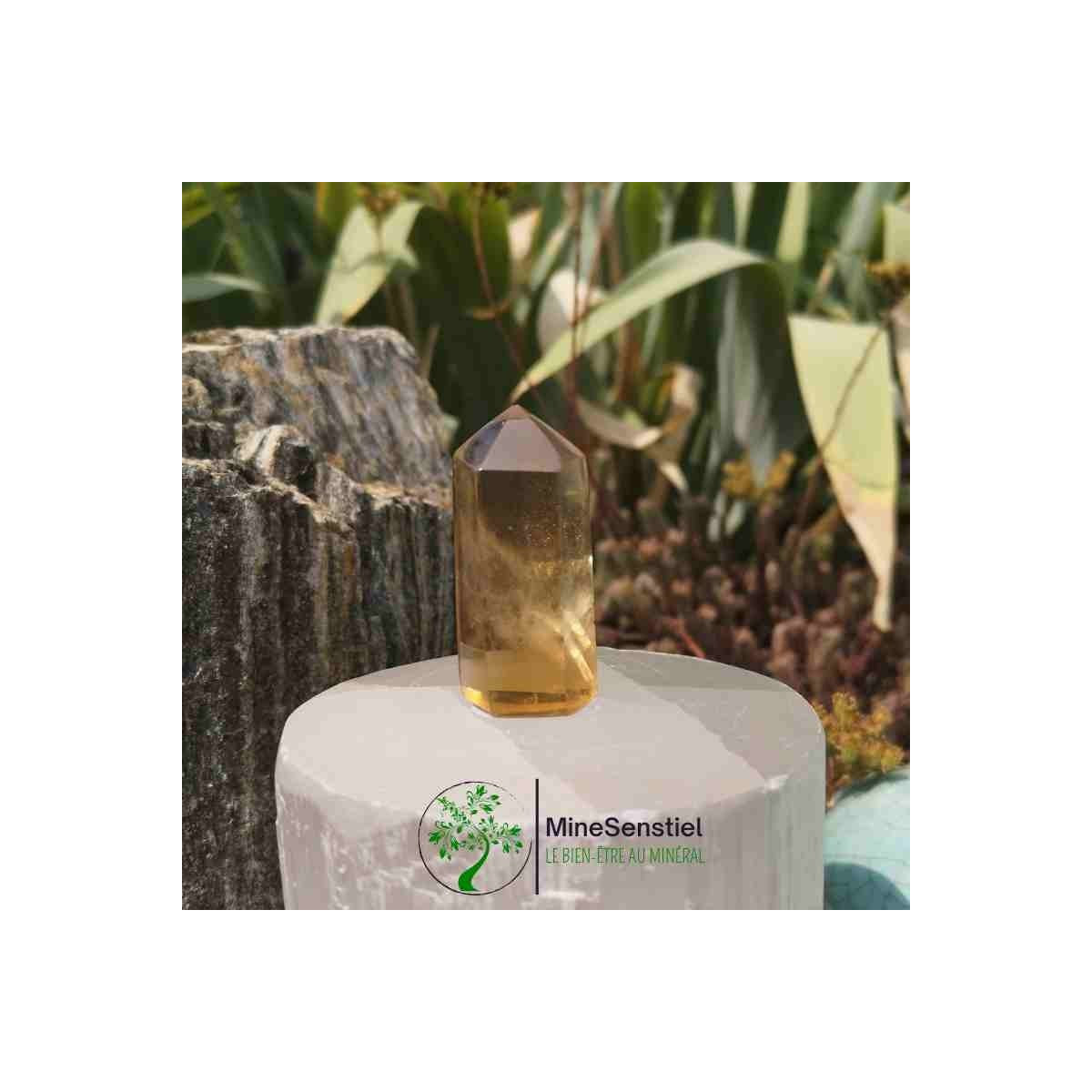 Pointe citrine naturelle