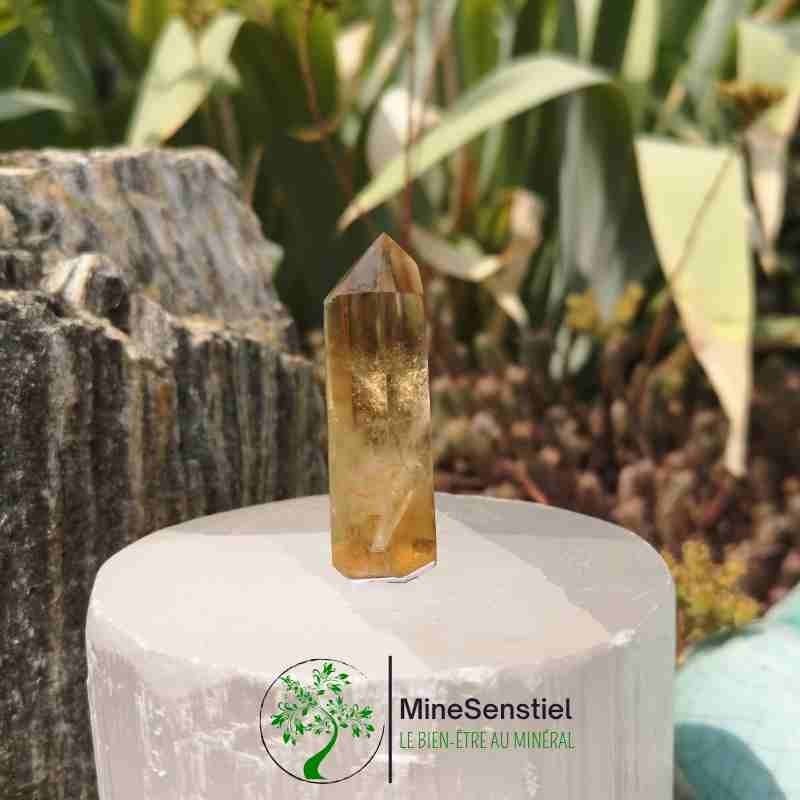 Pointe citrine naturelle