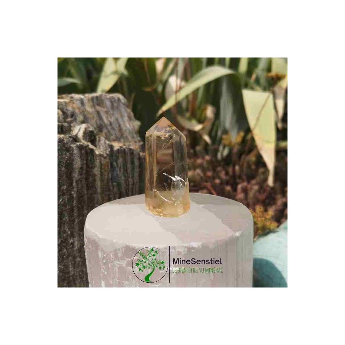 Pointe citrine naturelle