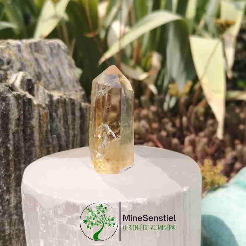 Pointe citrine naturelle