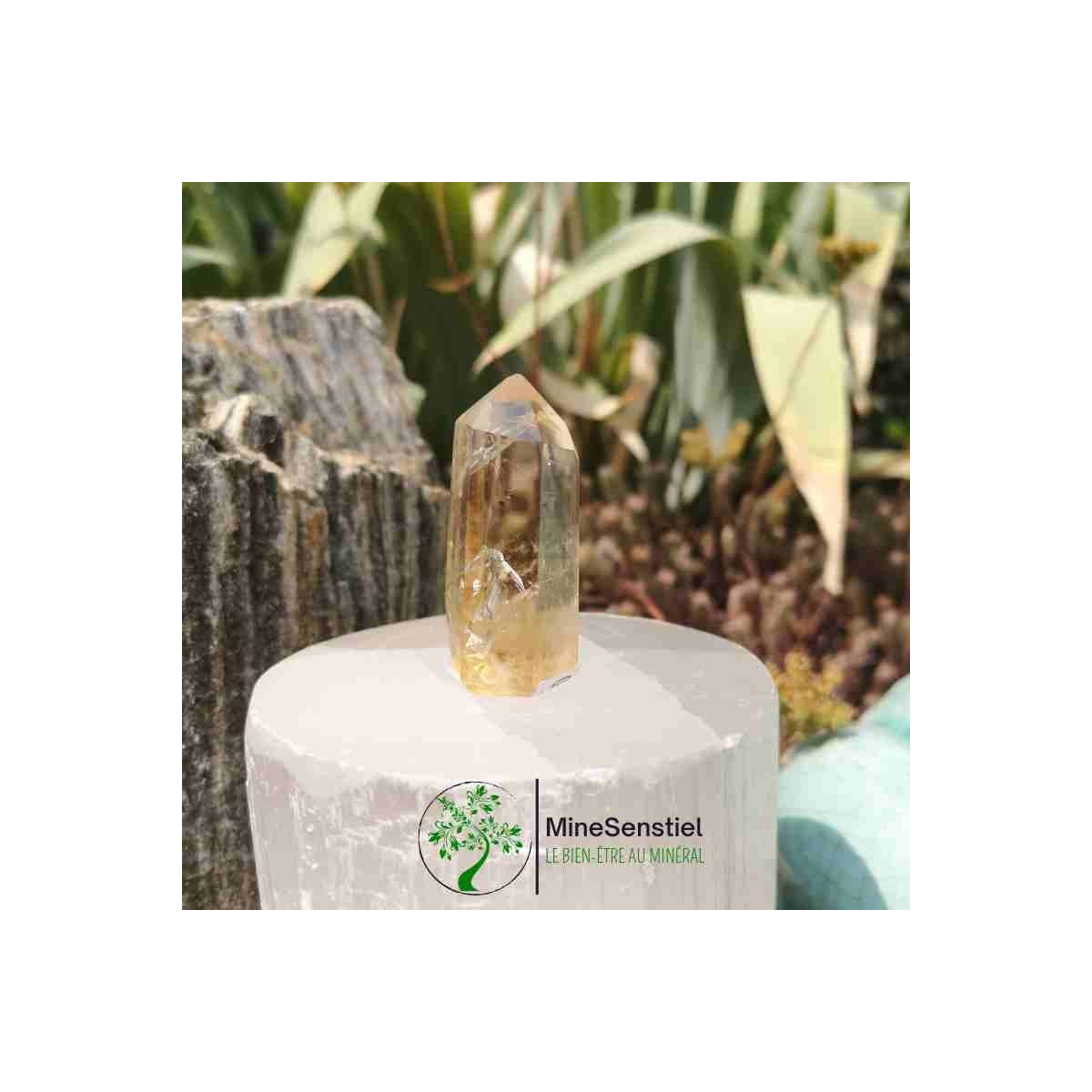 Pointe citrine naturelle