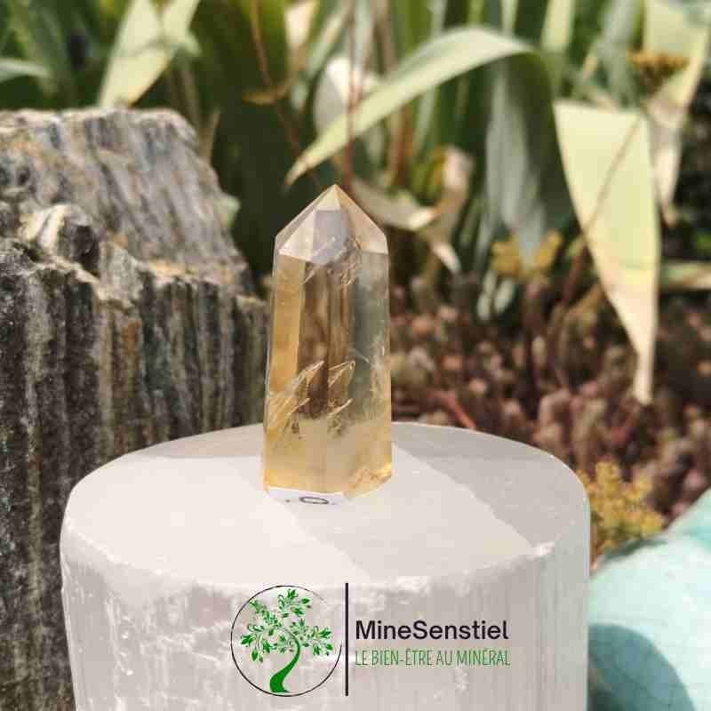 Pointe citrine naturelle