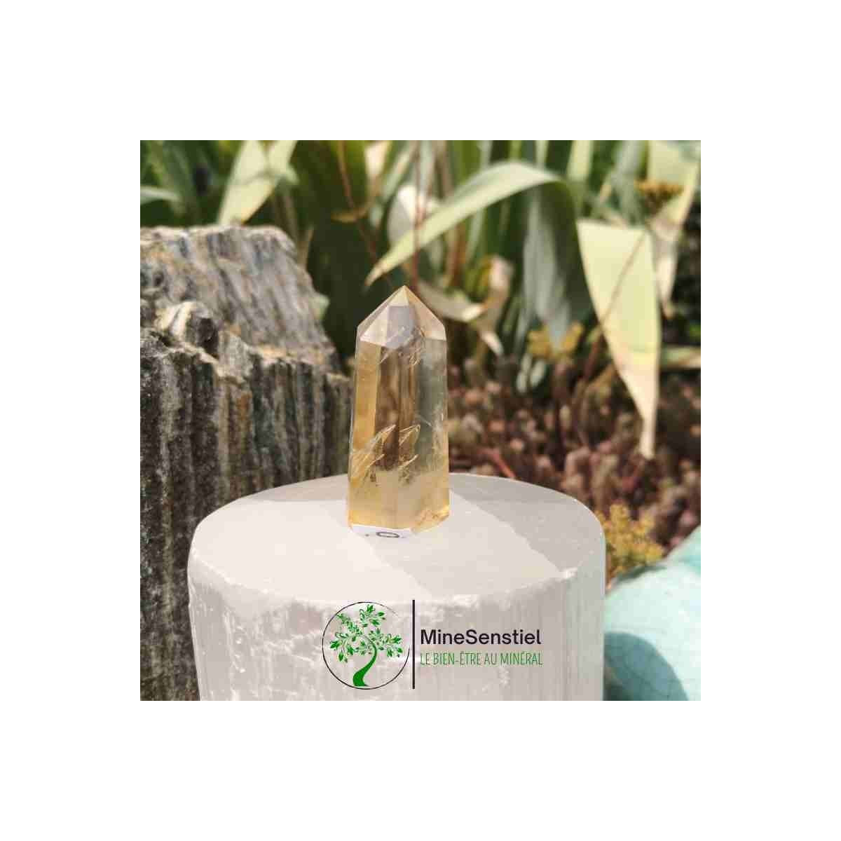 Pointe citrine naturelle