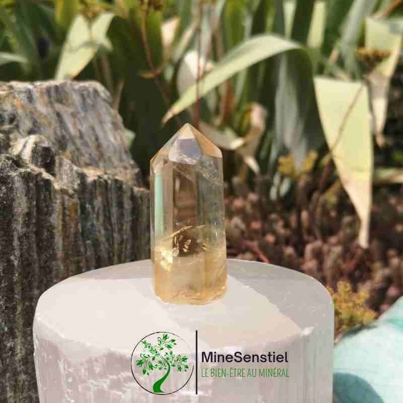 Pointe citrine naturelle