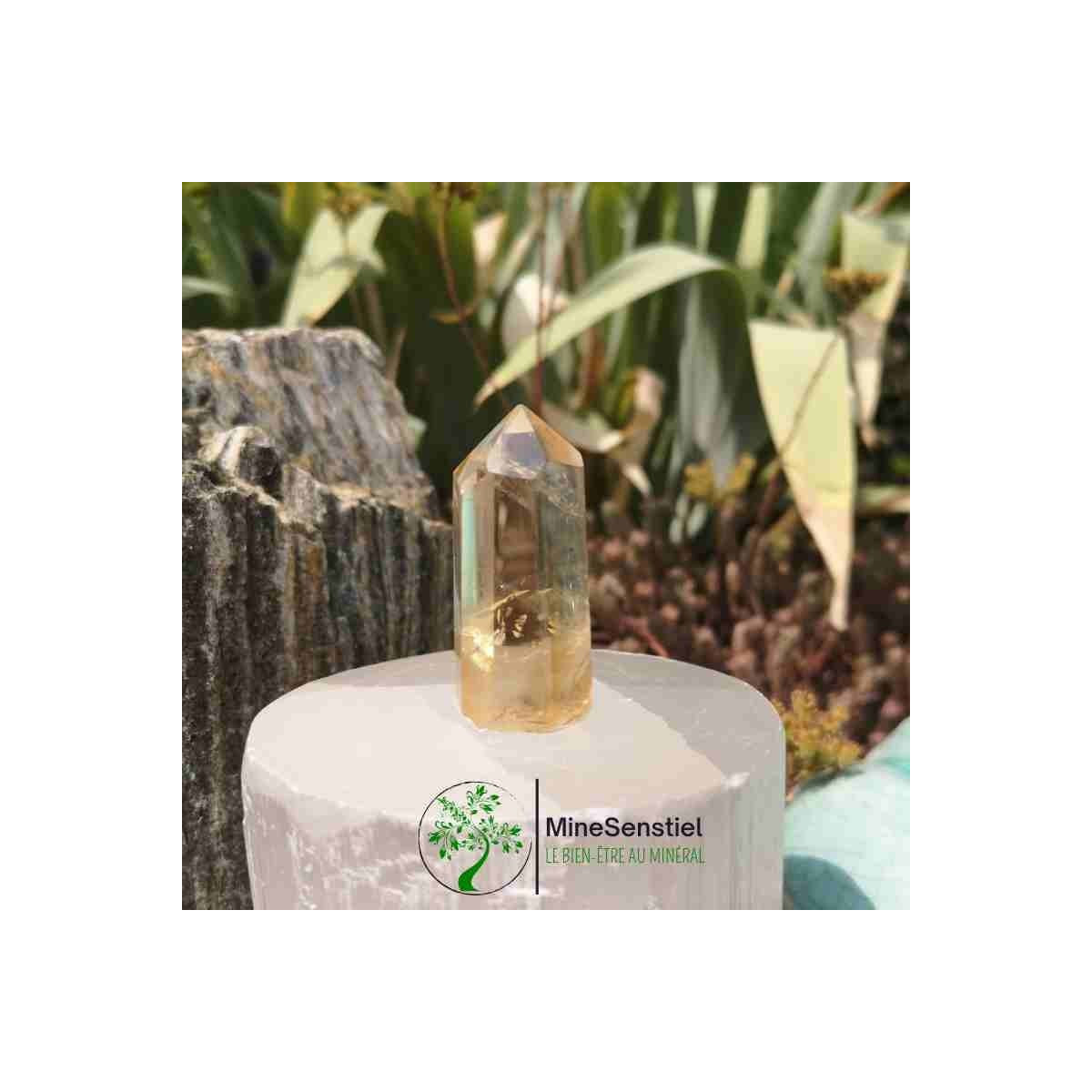 Pointe citrine naturelle