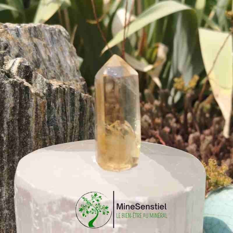 Pointe citrine naturelle