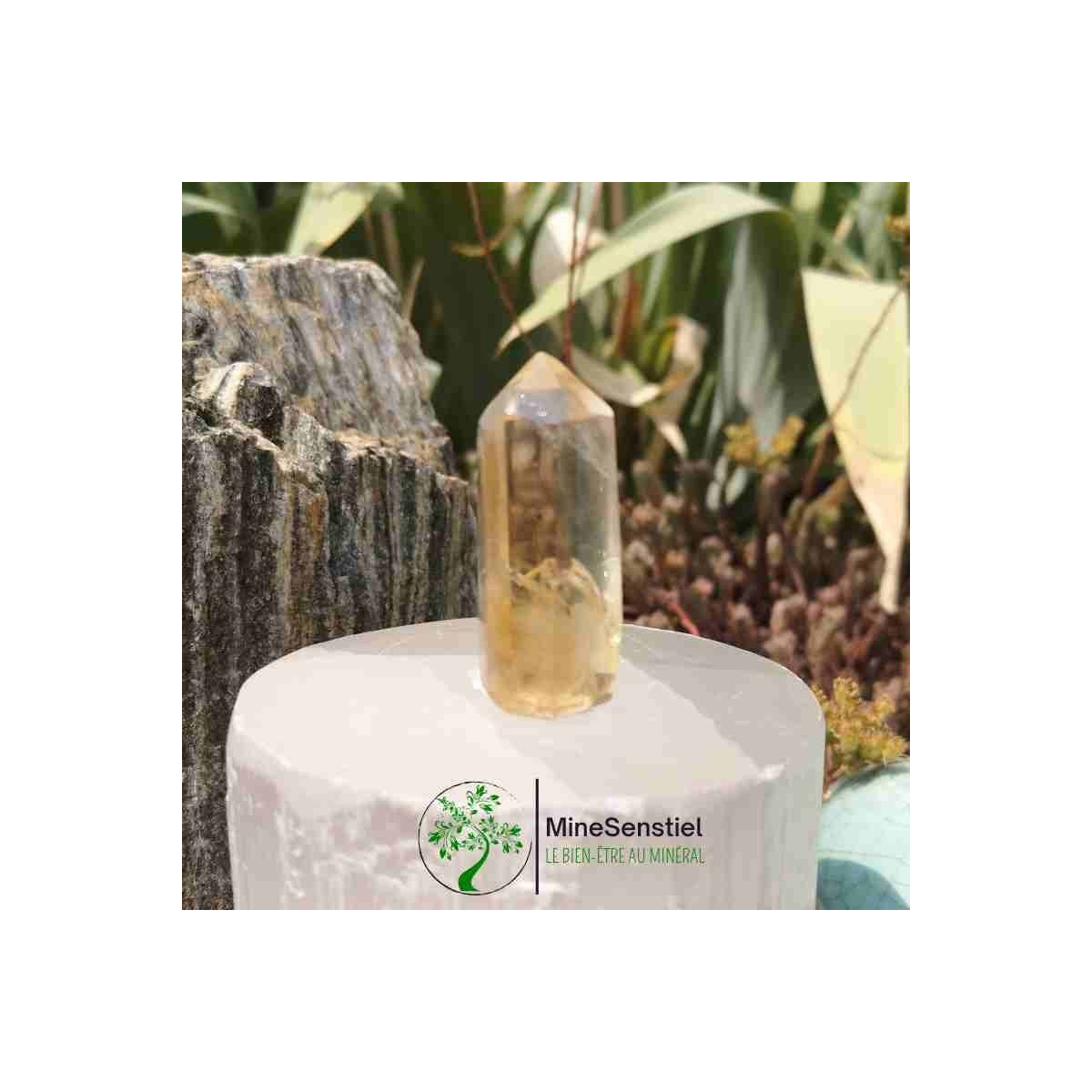Pointe citrine naturelle