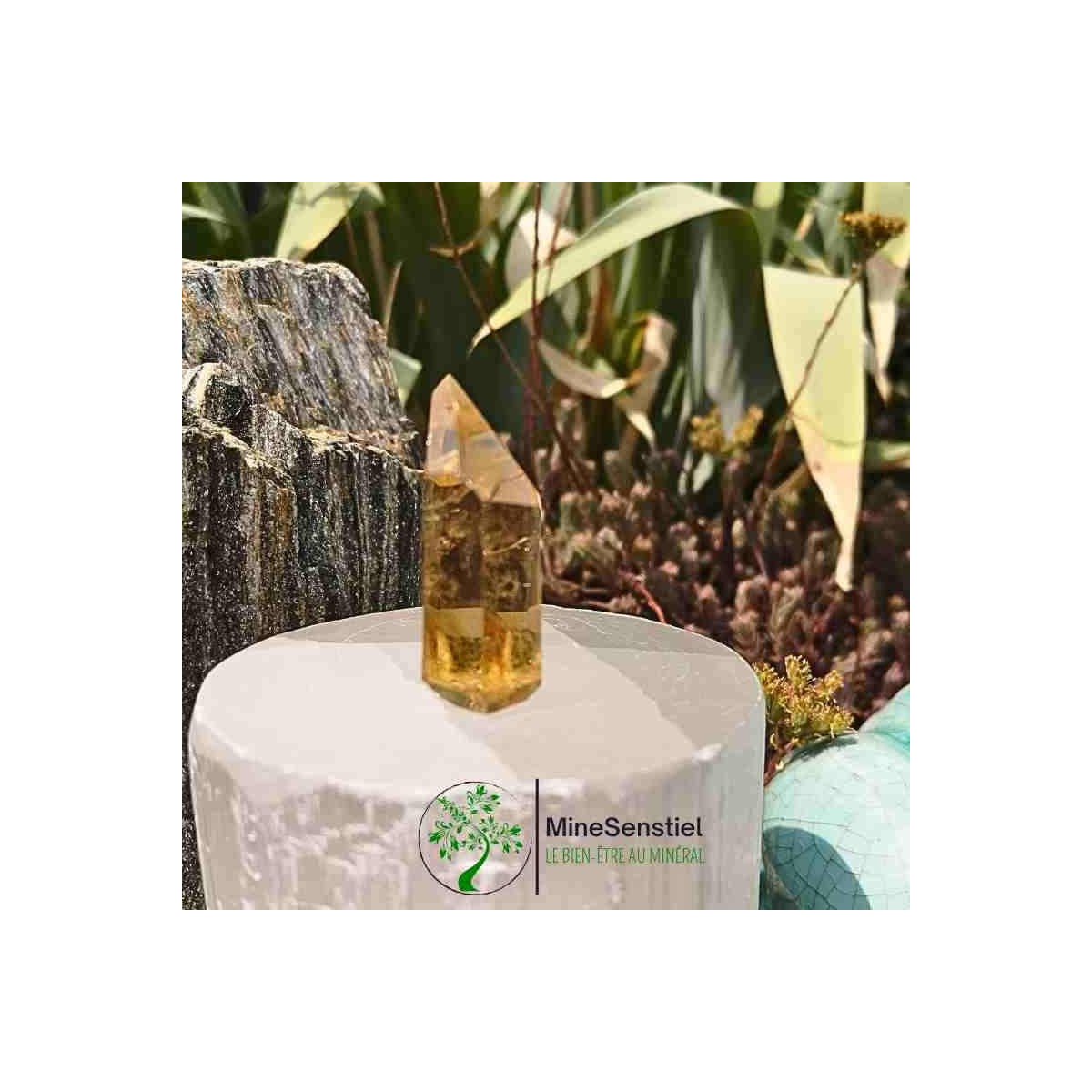 Pointe citrine naturelle