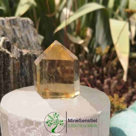 Pointe citrine naturelle