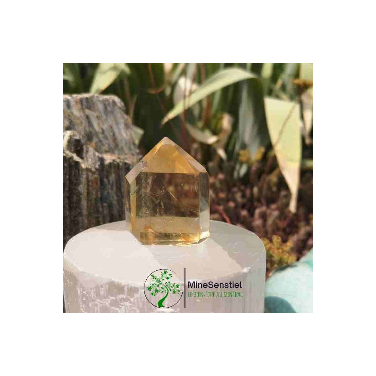 Pointe citrine naturelle