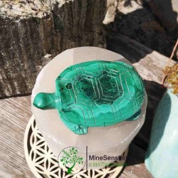 Tortue en pierre malachite