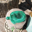 Tortue en pierre malachite