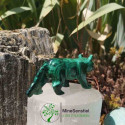 Tigre en pierre malachite